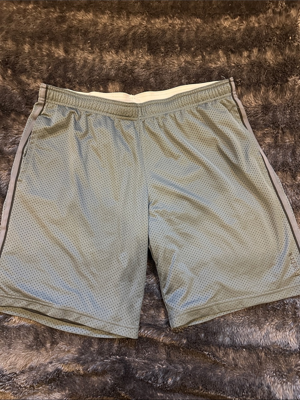 Reebok Men's Mesh Athletic Shorts - Gray with Black trim